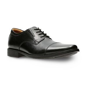 Clarks Men's Black Tilden Cap Oxford Shoes Sz 10.5M